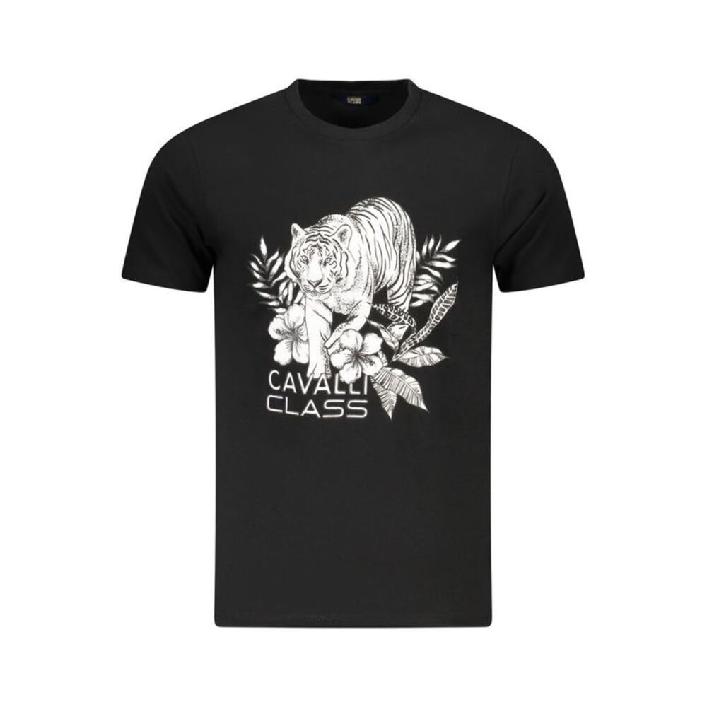 Cavalli Class Nero Cotton Men Men's T-Shirt